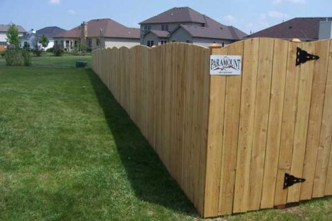 Solid Arched wood fence