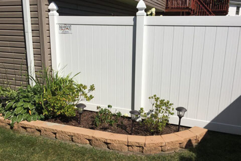 White PVC Vinyl fencing for house,Batavia,IL