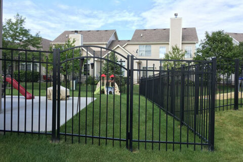 The Enclosed Spear Arched Gate at Batavia, IL.