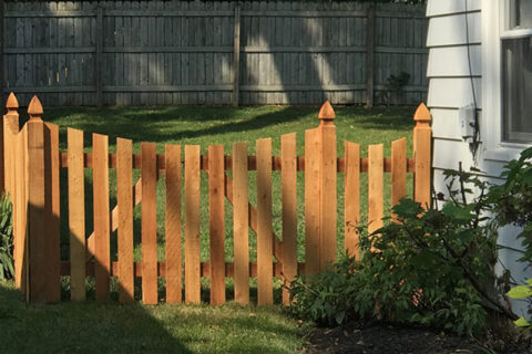 The Wooden Fence covered the garden at Batavia, IL