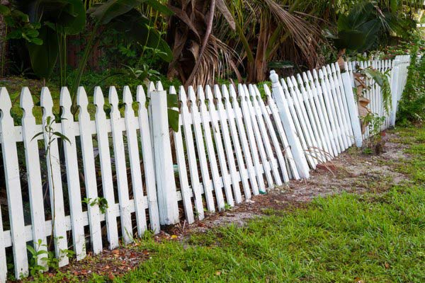 white fence