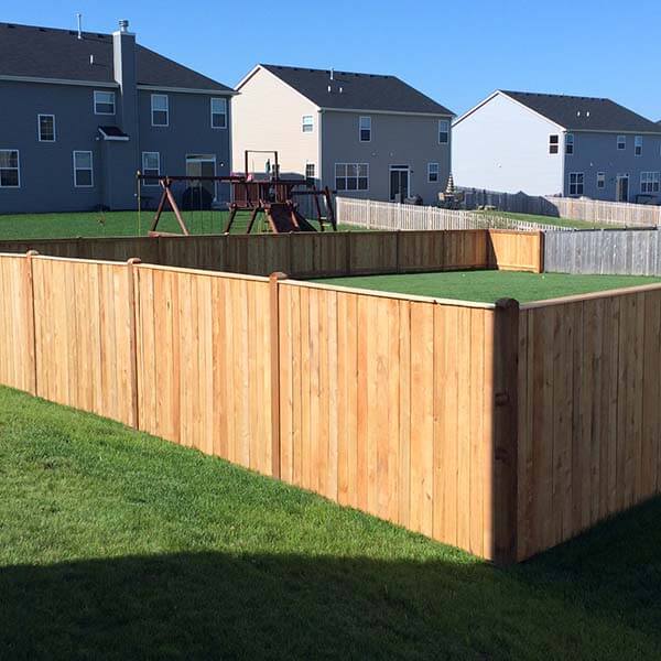 Solid Wood Fence with Capper Board