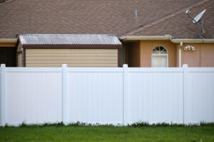 White fence for back yard