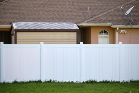 White fence for back yard