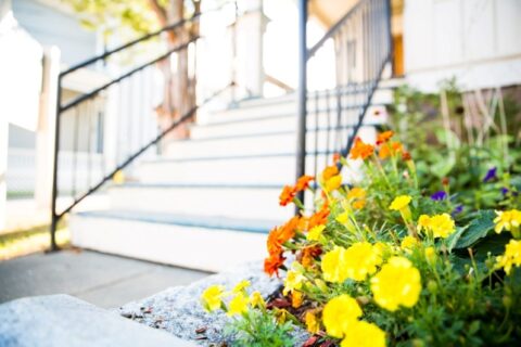 Front porch during Summer in Chicagoland