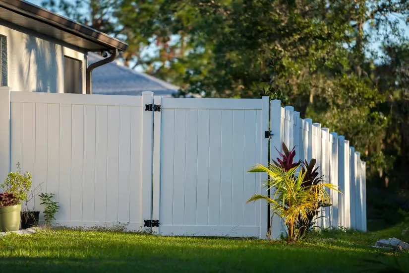 A vinyl fence in Burr Ridge, IL